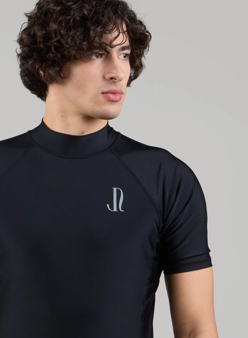 Just Nature Black Short Sleeve Rashguard for Men | Best Price UAE